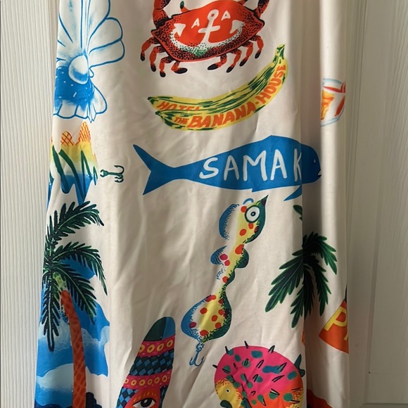 Colorful Tropical Print Maxi Dress - Picture 3 of 8